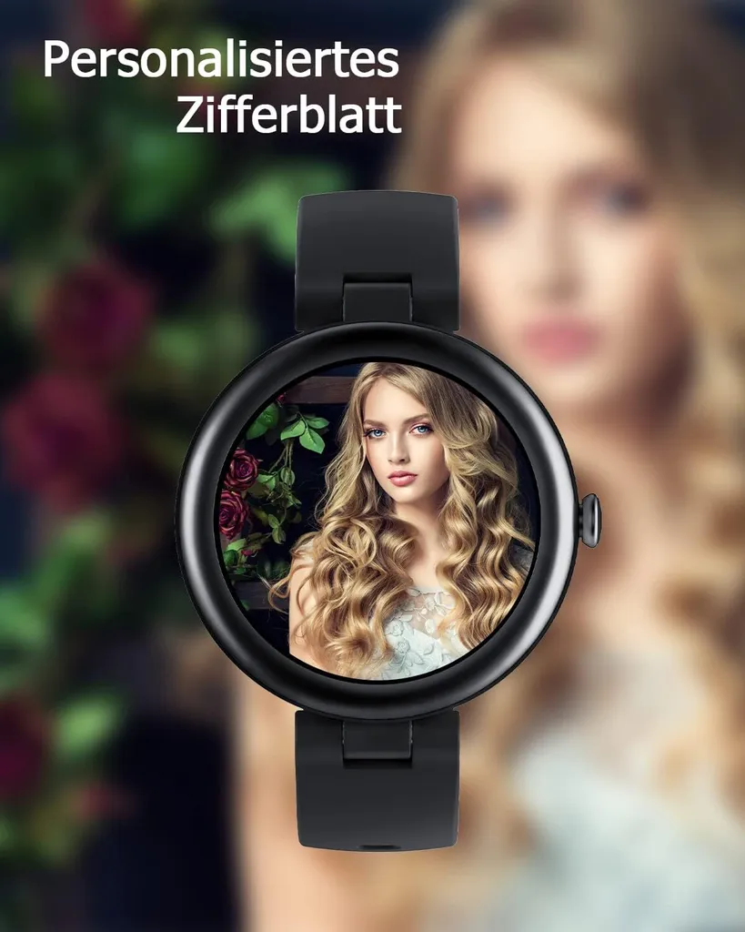 Smartwatch da donna, piccolo touchscreen da 1,1 pollici con contapassi, monitoraggio del sonno, monitoraggio SpO2, monitoraggio della frequenza cardiaca, Android IOS (Schrawz) - 6