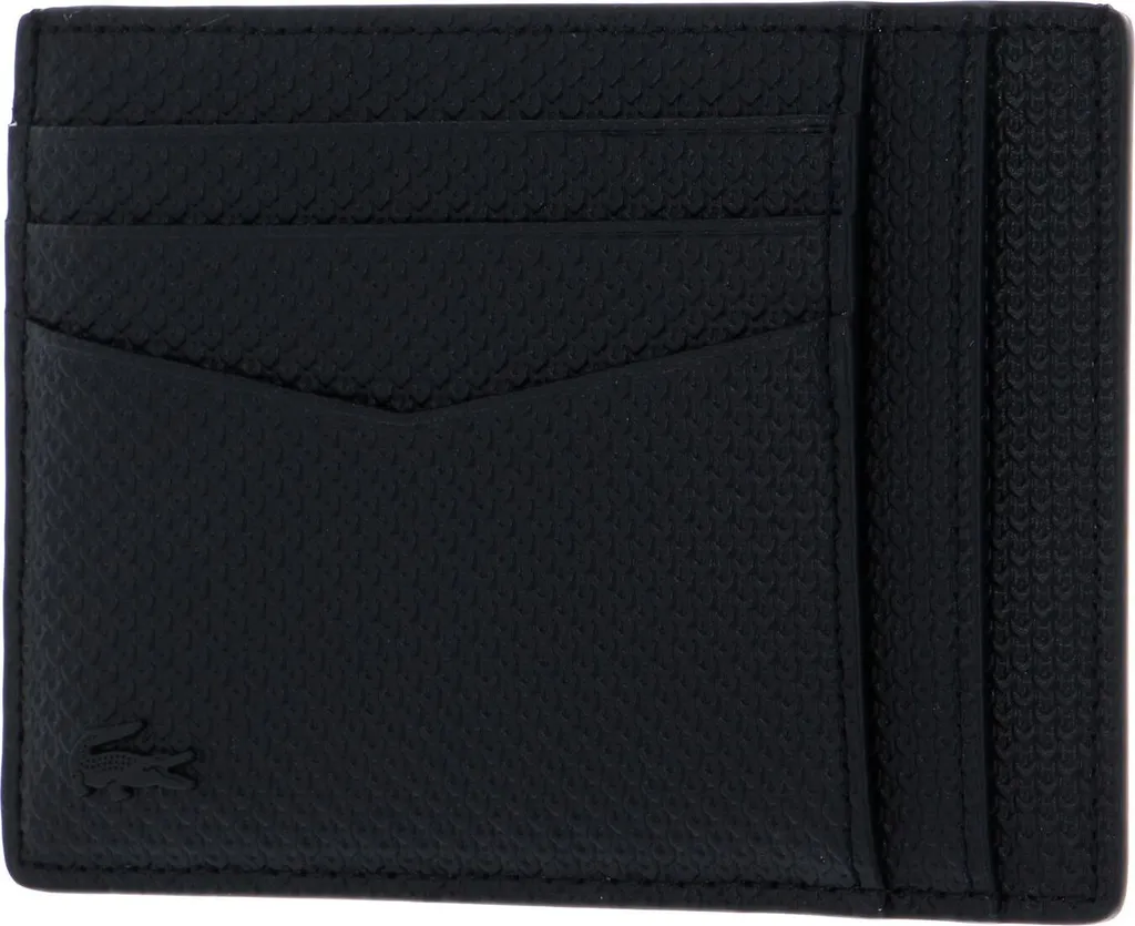 Lacoste Porte Cartes Cuir Chantaco Homme Noir Petit Maroquinerie de Luxe