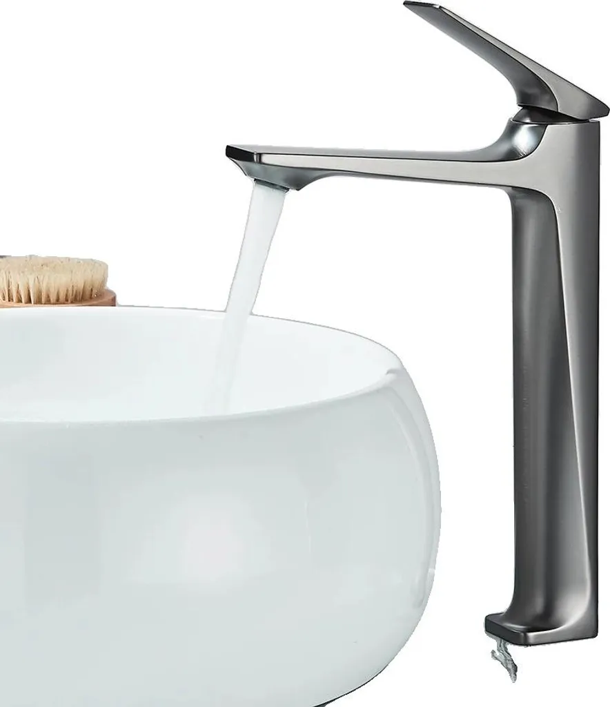 Rubinetto Bagno Grigio Antracite in Acciaio Inox: Estetica Minimalista