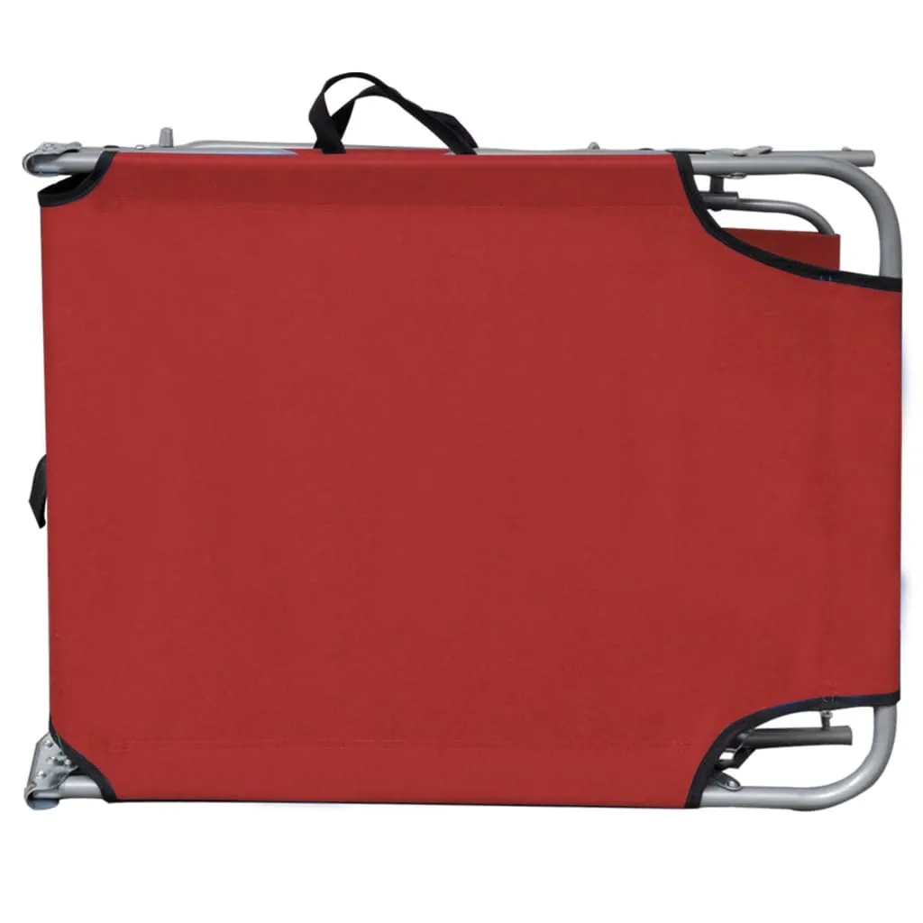 Lettino Pieghevole Alluminio Rosso con Tettuccio | Offerta Mare 2026 - 4