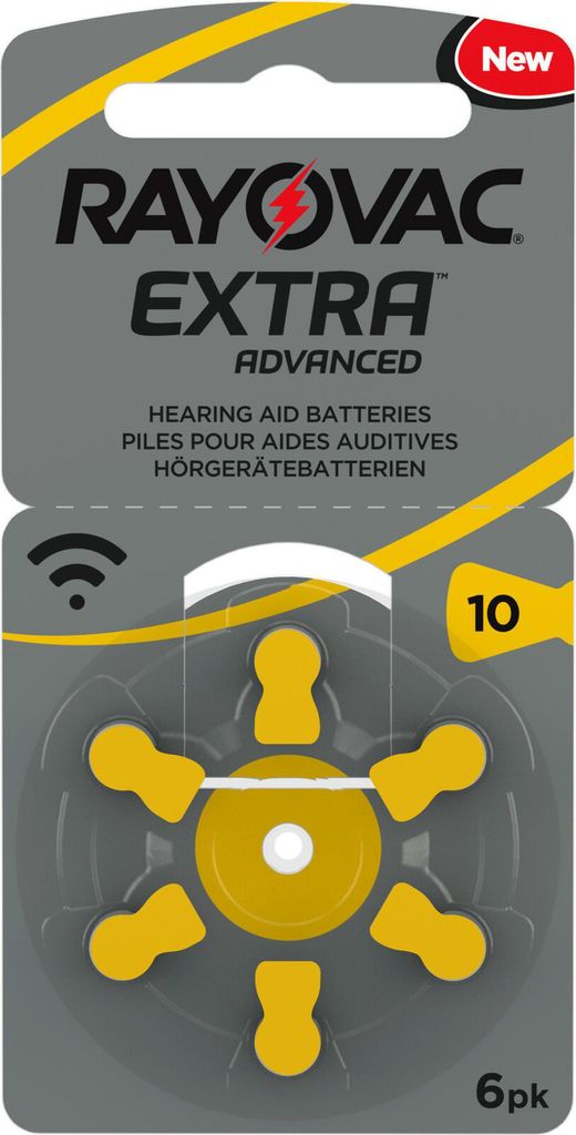 Batteria per apparecchi acustici Rayovac Zinc Air, 10, 1,4V Immagine del prodotto 