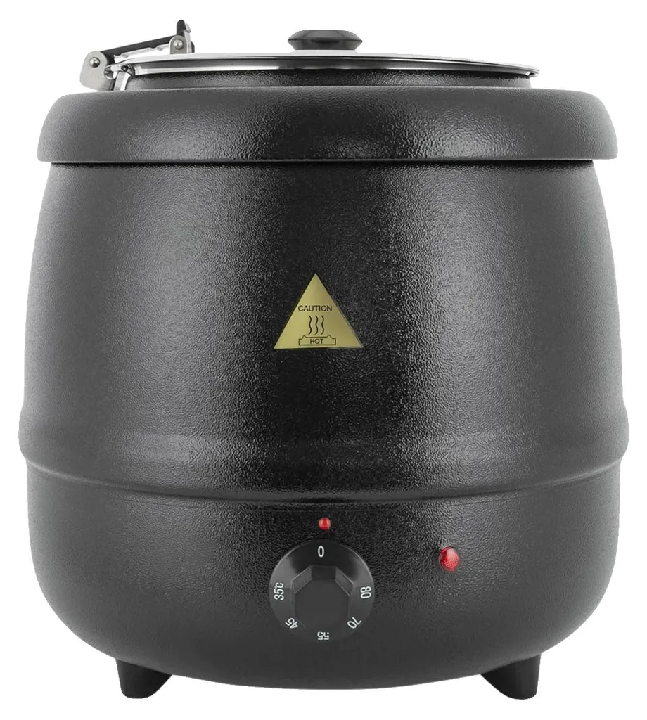 Récipient buffet 10L noir idéal pour maintenir au chaud soupes et sauces