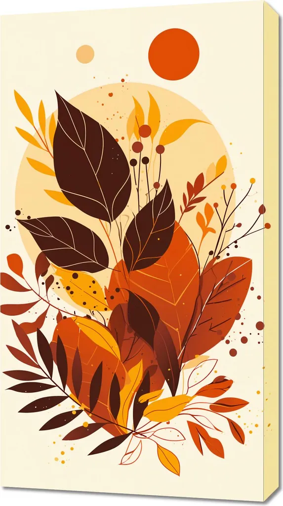 Décoration Murale Panoramique Les visages colorés de l'automne 50x90cm