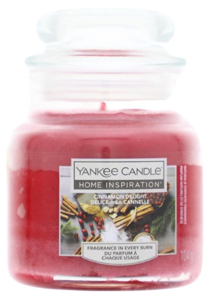 Yankee Candle Cinnamon Delight Duftkerze 104g Klein Brenndauer bis zu 30 Stunden Zimt Weihnachten