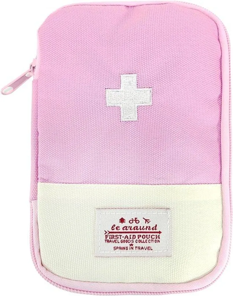 Trousse de secours vide rose : ne cherchez plus vos médicaments en urgence