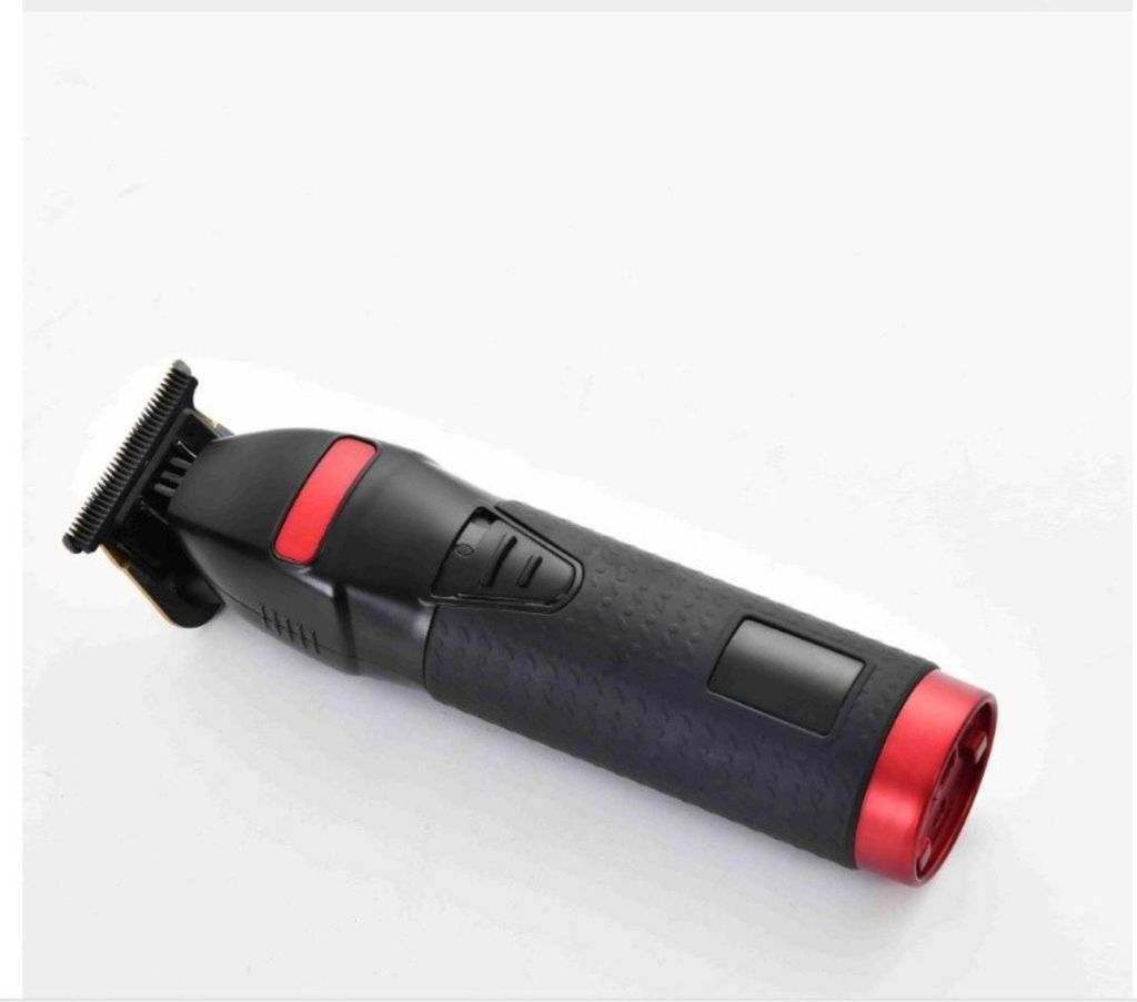 INF Professionelle Elektrische Haarschneidemaschine – Kabelloser Trimmer für Friseure Schwarz Rot