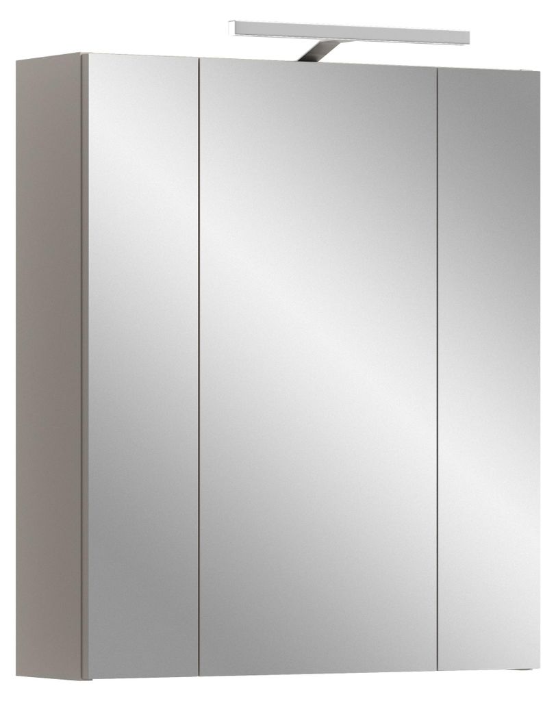 xonox.home Spiegelschrank inkl. Beleuchtung Ice Kaschmir Melamin/ Spiegelglas B/H/T: 60x70x18 cm