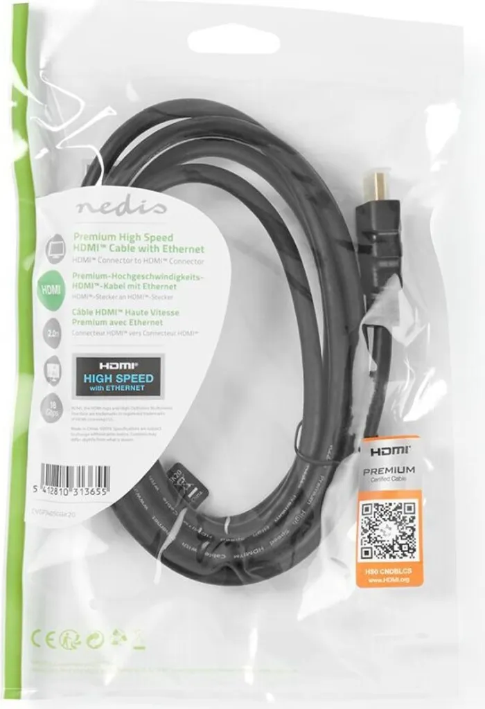 Cavo HDMI 2.0 4K UHD 18Gbps 2m | Supporto HDR e ARC | Professionale - 4