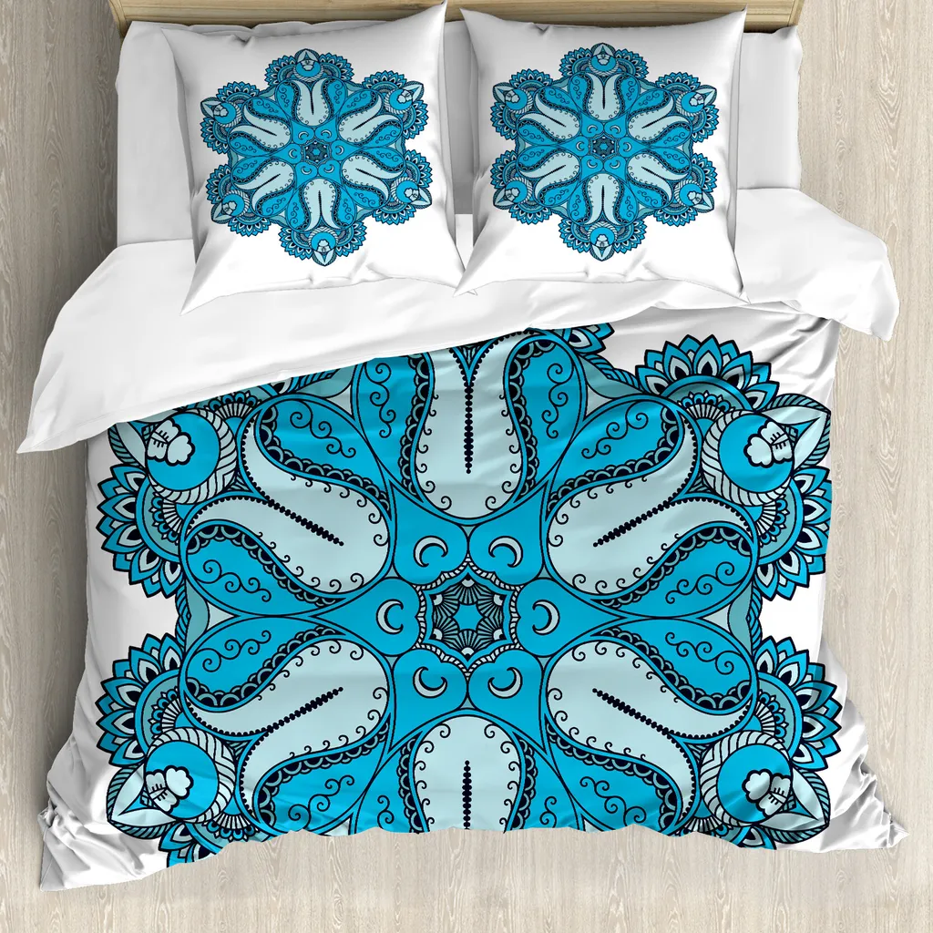 Copripiumino Mandala Blu 155x220 ABAKUHAUS: Il Tuo Angolo Zen