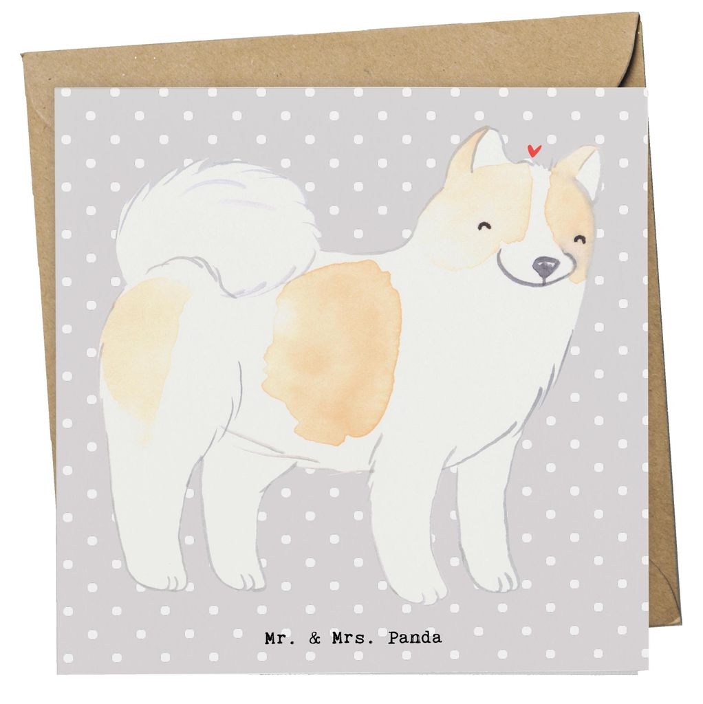 Mr. & Mrs. Panda Grußkarte Thai Bangkaew Moment - Grau Pastell - Geschenk, Dog, anlasskarte, Klappkarte, Glückwunschkarte, doppelkarte, faltkarte