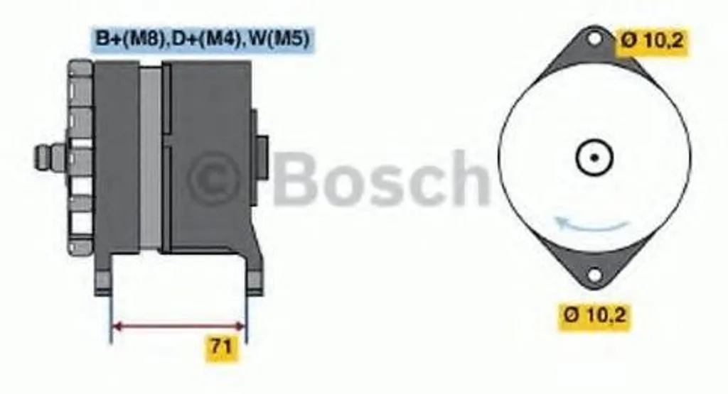 Alternateur de charge 80 A pour bus IVECO et IRISBUS CROSSWAY Bosch