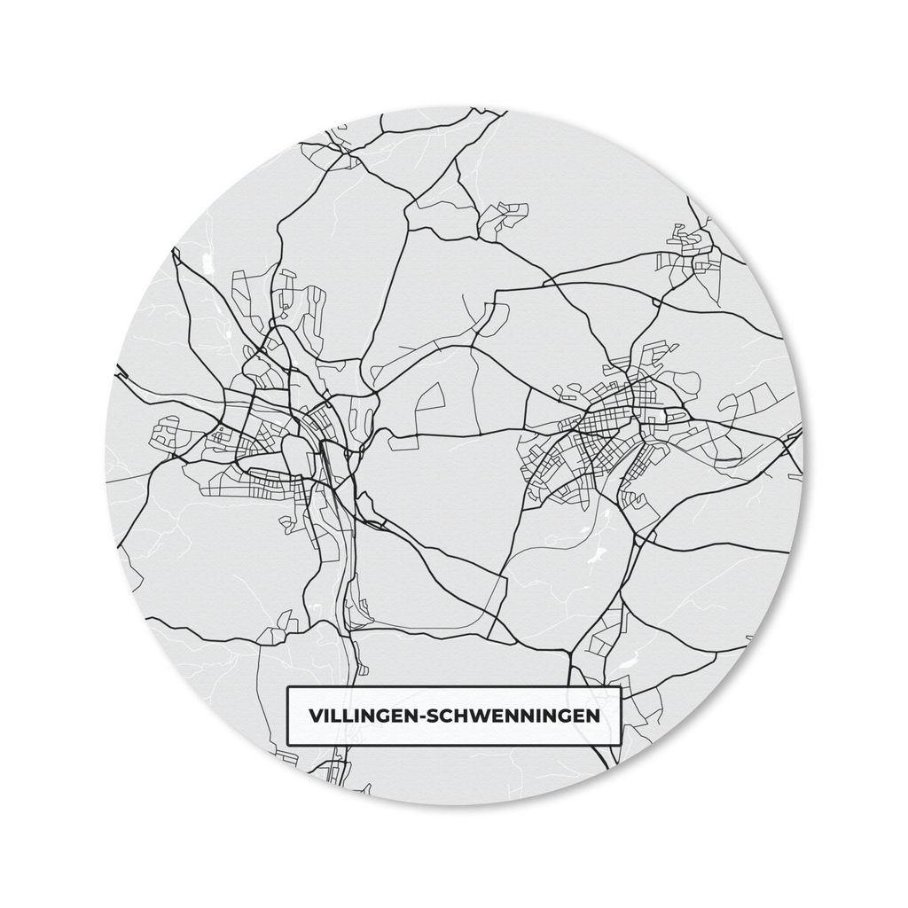 MuchoWow Mauspad Mousepad Stadtplan - Deutschland - Karte - Villingen-Schwenningen 40x40 cm - Mousepads - Maus Mat - Pad - Mausunterlage - Schrei...