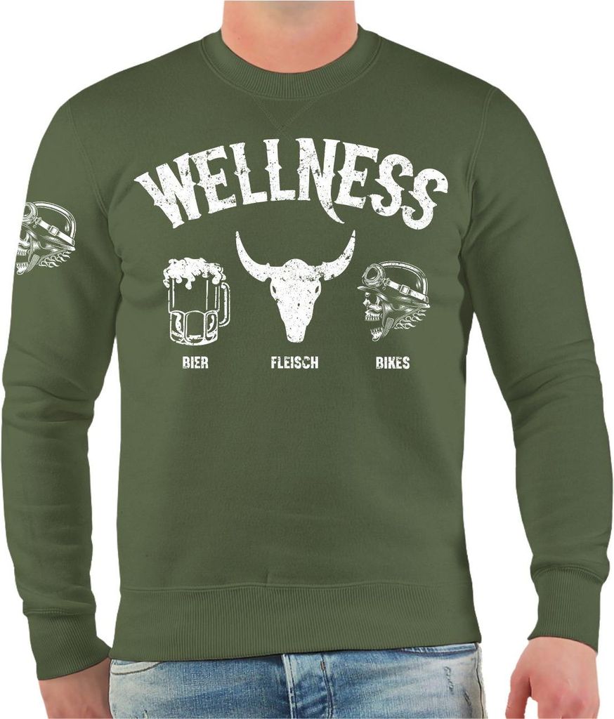 Herren Sweatshirt Wellness für Biker