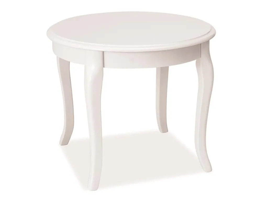 Table basse RUSSEL coloris blanc mat avec grand plateau de rangement