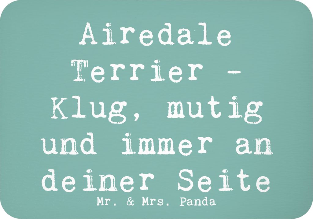 Mr. & Mrs. Panda magnet Spruch Airedale Terrier - Meeresbrise - Geschenk, Hunderassen, haftmagnet, Notizhalter, Hunderasse, Kühlschrankmagnet, tre...