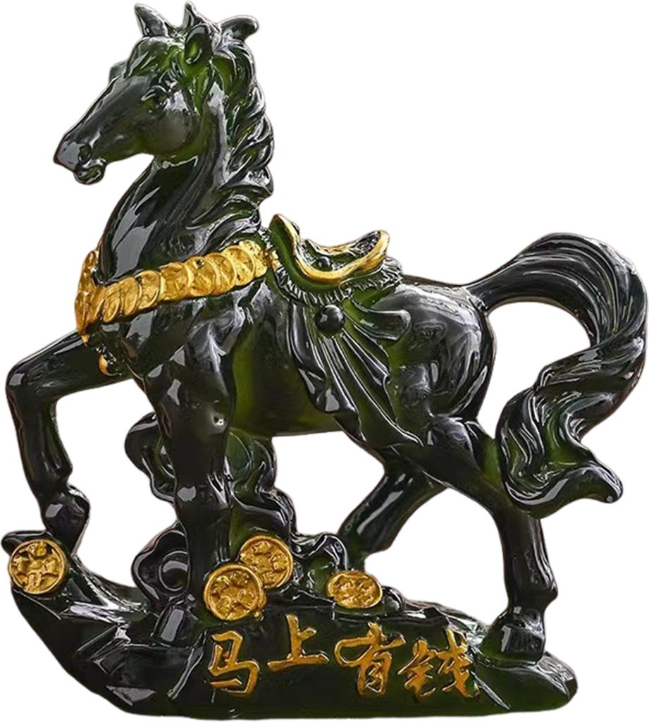 Tee-Haustier-Skulptur aus Pferdeharz, farbwechselndes Pferdeornament, hohe Temperaturen, Geldsymbol-Basis, HeimNachbildungation für die Teezeremon...