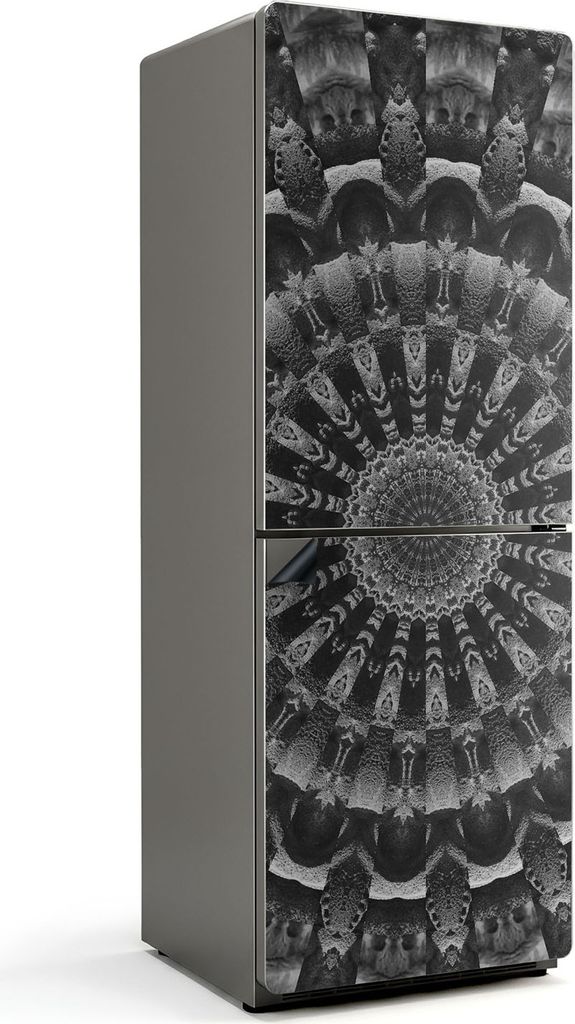 Geometrisches Mandala-Muster – Magnetische Kühlschrank Abdeckung – Dekorfolie magnetisch Küche – Kühlschrank Magnet Deko – selbstklebend...