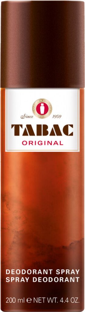 A product shot of a Tabac Original Deodorant Spray can.