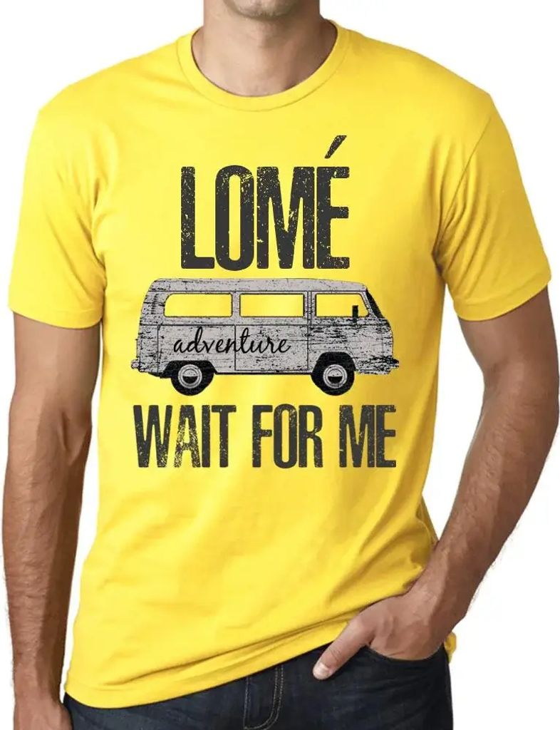 Herren Grafik T-Shirt Das Abenteuer wartet in Lomé auf mich – Adventure Wait For Me In Lomé – Öko-Verantwortlich Vintage Jahrgang Kurzarm Lu...