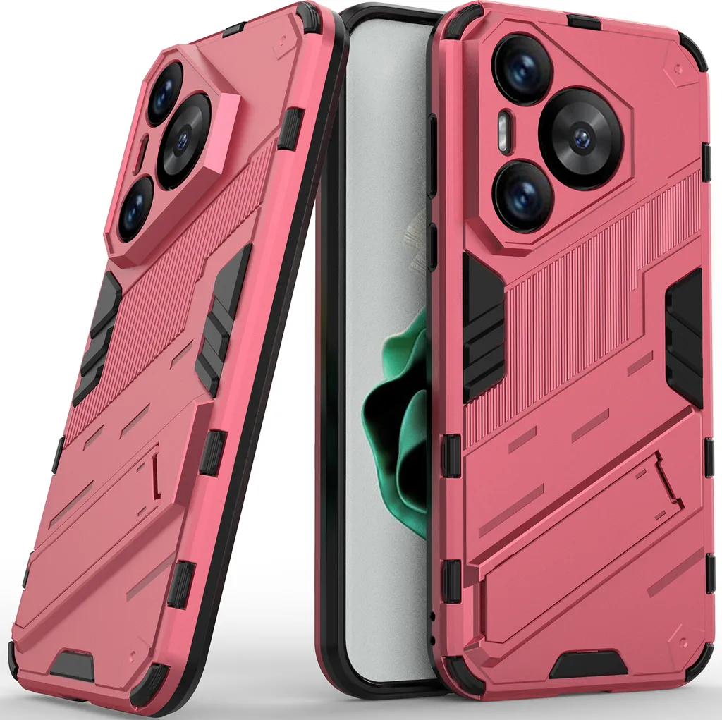 Cover Huawei Pura 70 Rosa con Supporto - Protezione Ibrida TPU PC