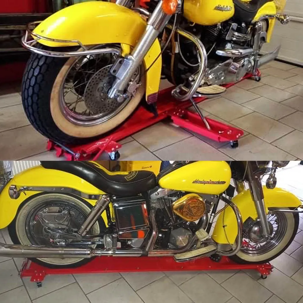Pedana Manovra Moto Professionale 570kg - Carrello Acciaio Rinforzato - 3