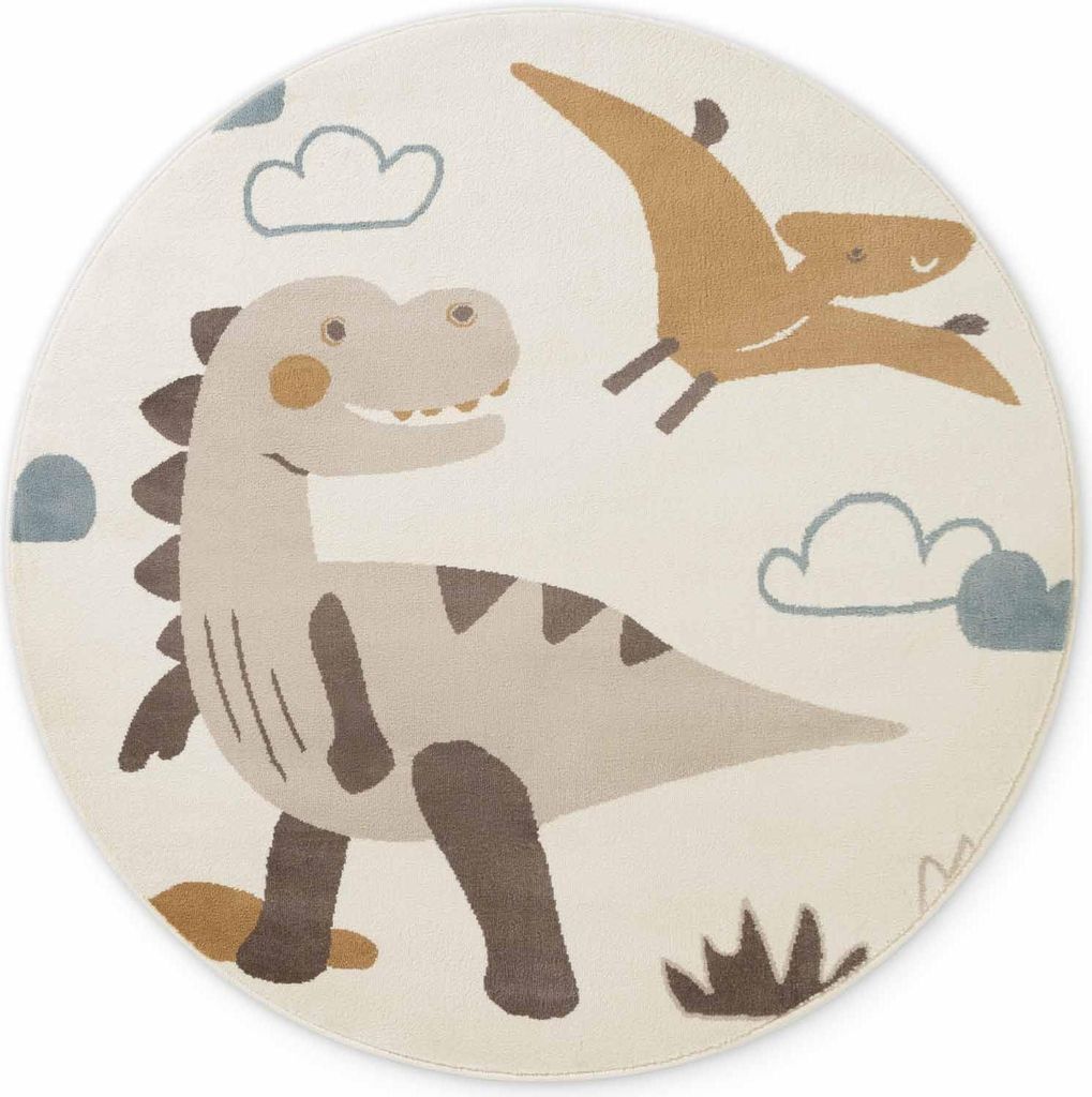 Hanse Home Adventures Kinderteppich Dino Creme Multifarben