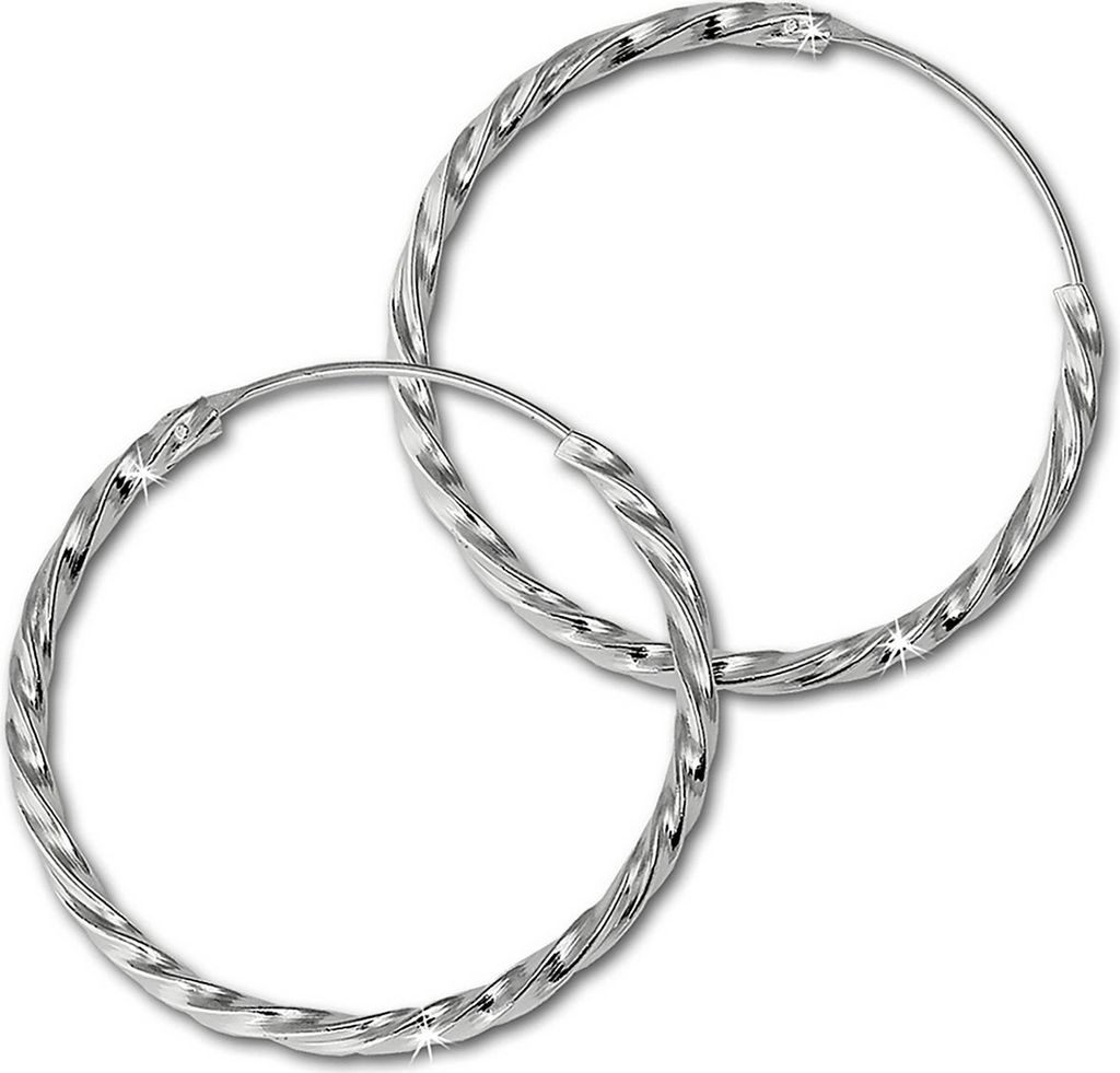 SilberDream Creolen für Damen 925 Silber silber gedreht Produktbild 
