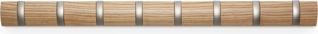 Porte-manteau Mural Design Umbra Flip 8 Crochets Rabattables en Bois