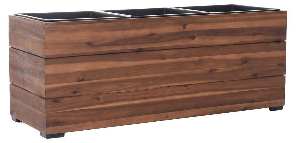 VIVANNO Pflanzkübel Holz MAXI Kasten, Haselnussbraun Produktbild 