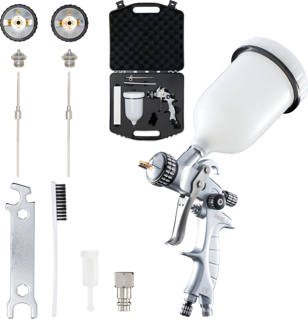 Benbow Lackierpistole PK60, Set 8-tlg., mit Koffer, Produktbild 