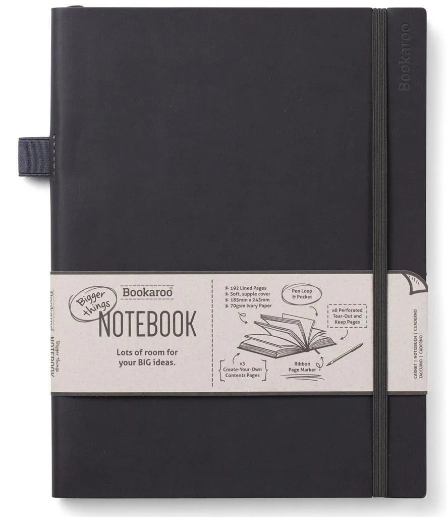 Bookaroo Notebook Large Nero - Il Diario per le Tue Grandi Idee