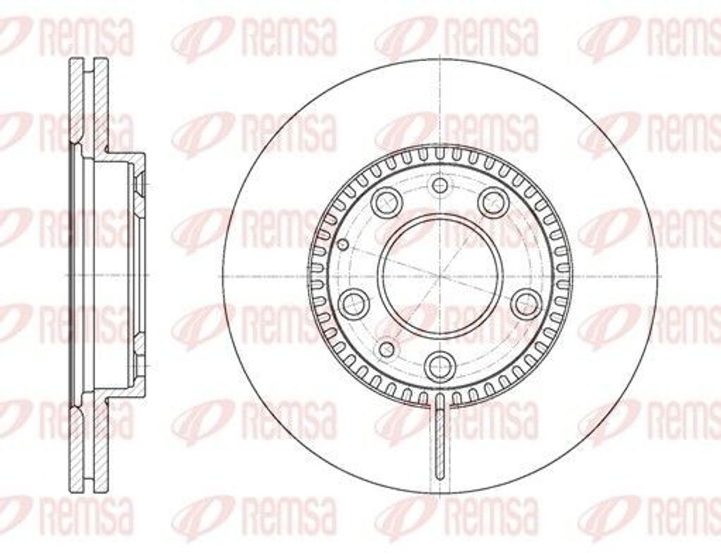 2x REMSA Bremsscheibe 6767.10 vorne für MAZDA 6 Station Wagon (GY) 6 (GG) 6 (GH)