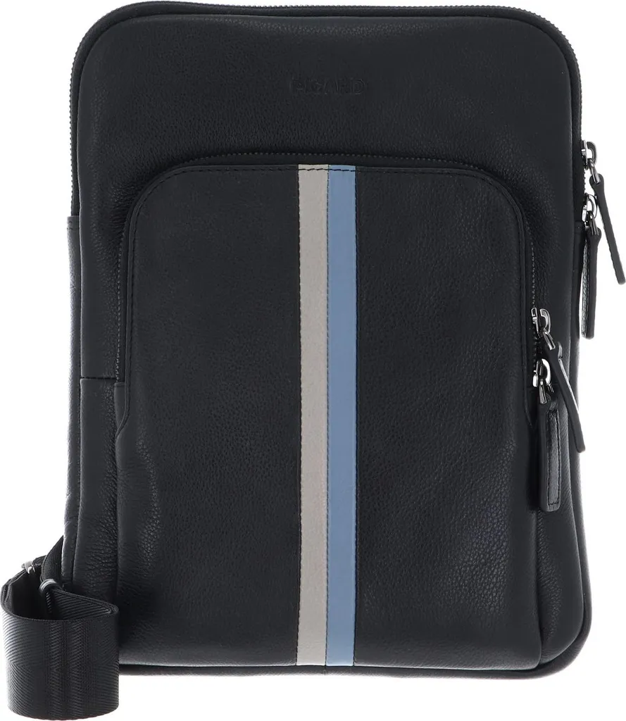 PICARD Horizon Business Crossbody Bag Schwarz - Sacoche Homme en Cuir Noir