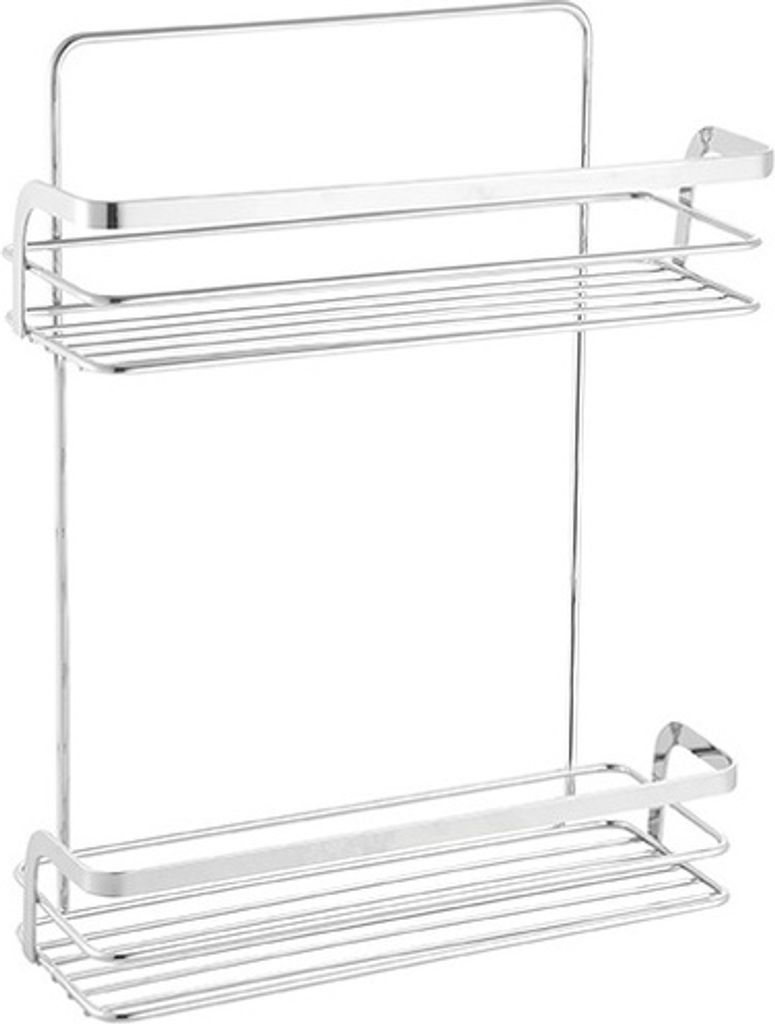 MSV Duschregal Regal Dusche 2-fach Silber Produktbild 