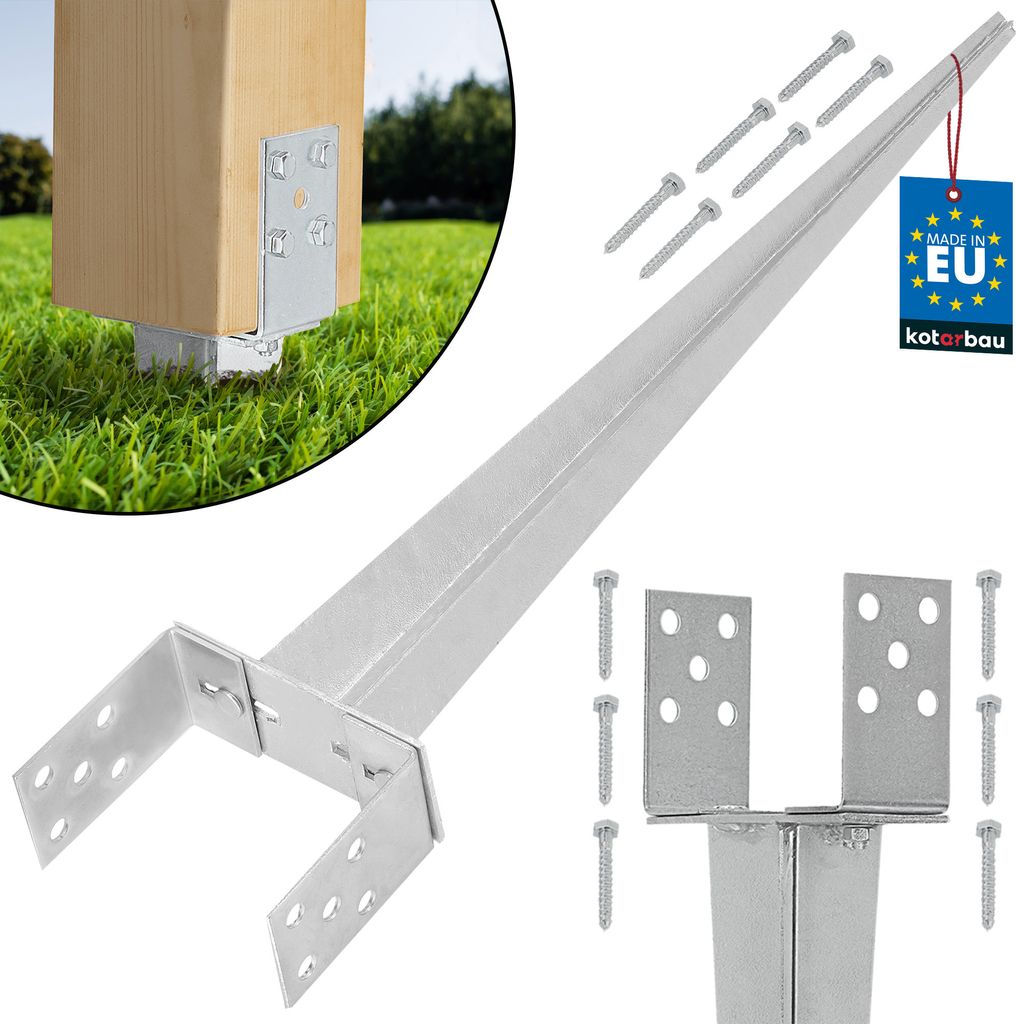 KOTARBAU® Podstawa Słupa Regulowana U 700 mm Do Wbijania Zdjęcie produktu 