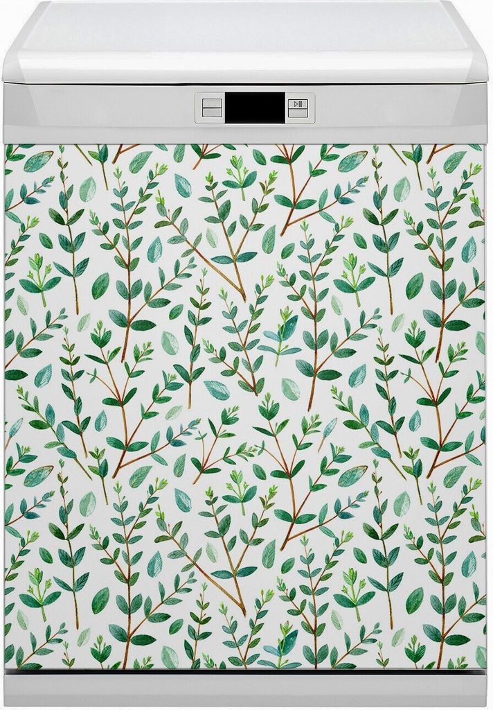 Magnetmatte Geschirrspüle Abwaschbar Küche Magnete Nachbildung 60x70 cm - Grüne Zweige