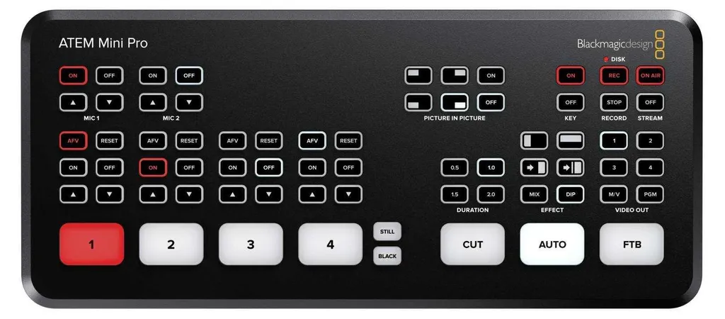 Mélangeur vidéo Blackmagic ATEM Mini Pro régie de diffusion Live HDMI