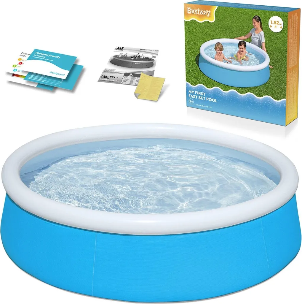 Piscine autoportante Bestway 57241 Fast Set pour enfants 152 x 38 cm