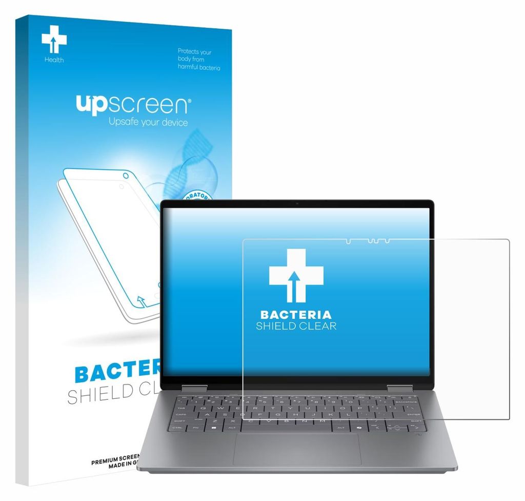 upscreen Schutzfolie für HP OmniBook X Flip 14 Displayschutz Displayschutzfolie Folie Klar antibakteriell