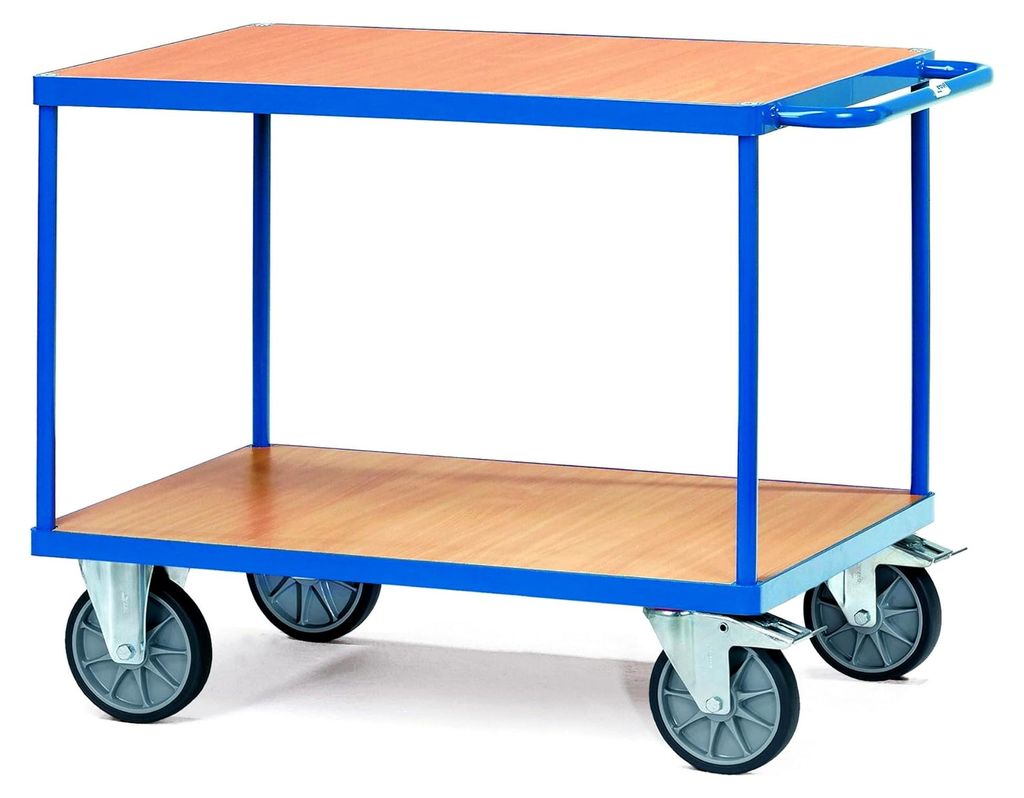 Transportgeräte mtpic2401 F 500 Regal Wagen mit Tablett, 2 rechteckig, 270 mm, 900 mm, 1000 mm x 600 mm Plattform, 200 mm Rollen Durchmesser