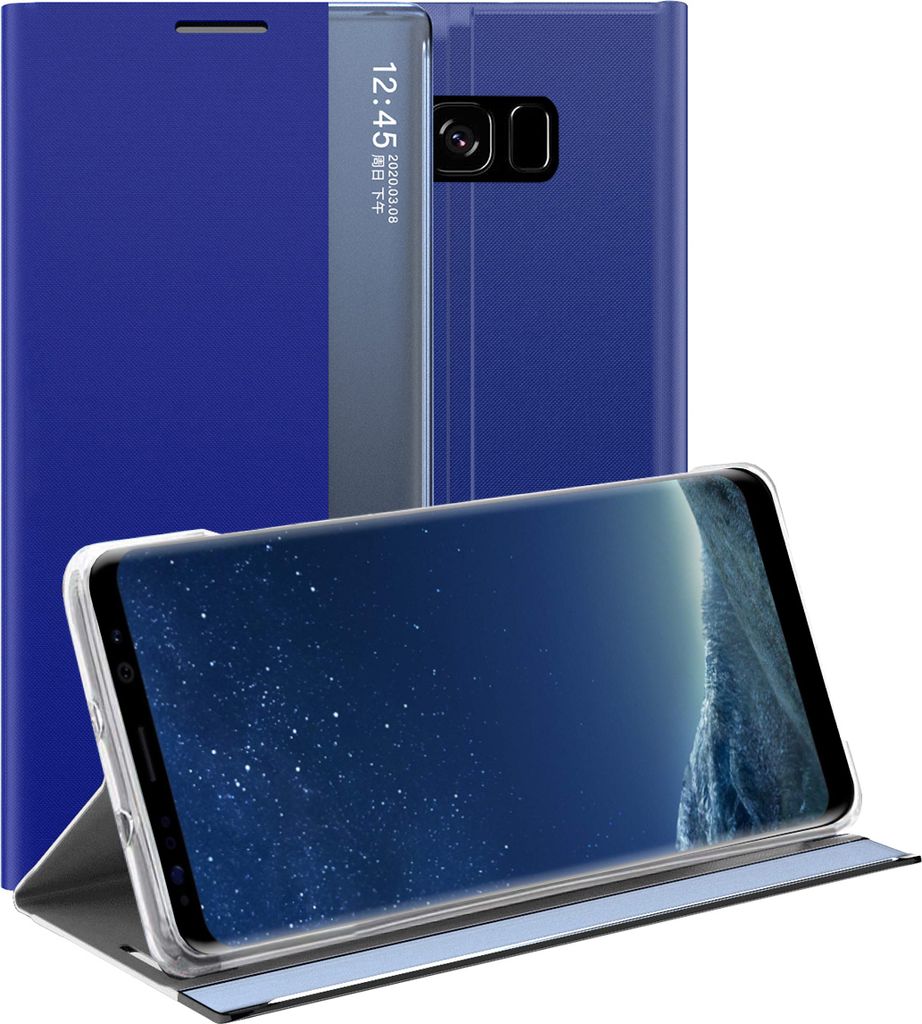 Galaxy S8 Plus Case, Slim Flip Leather Case with Window and Image du produit 