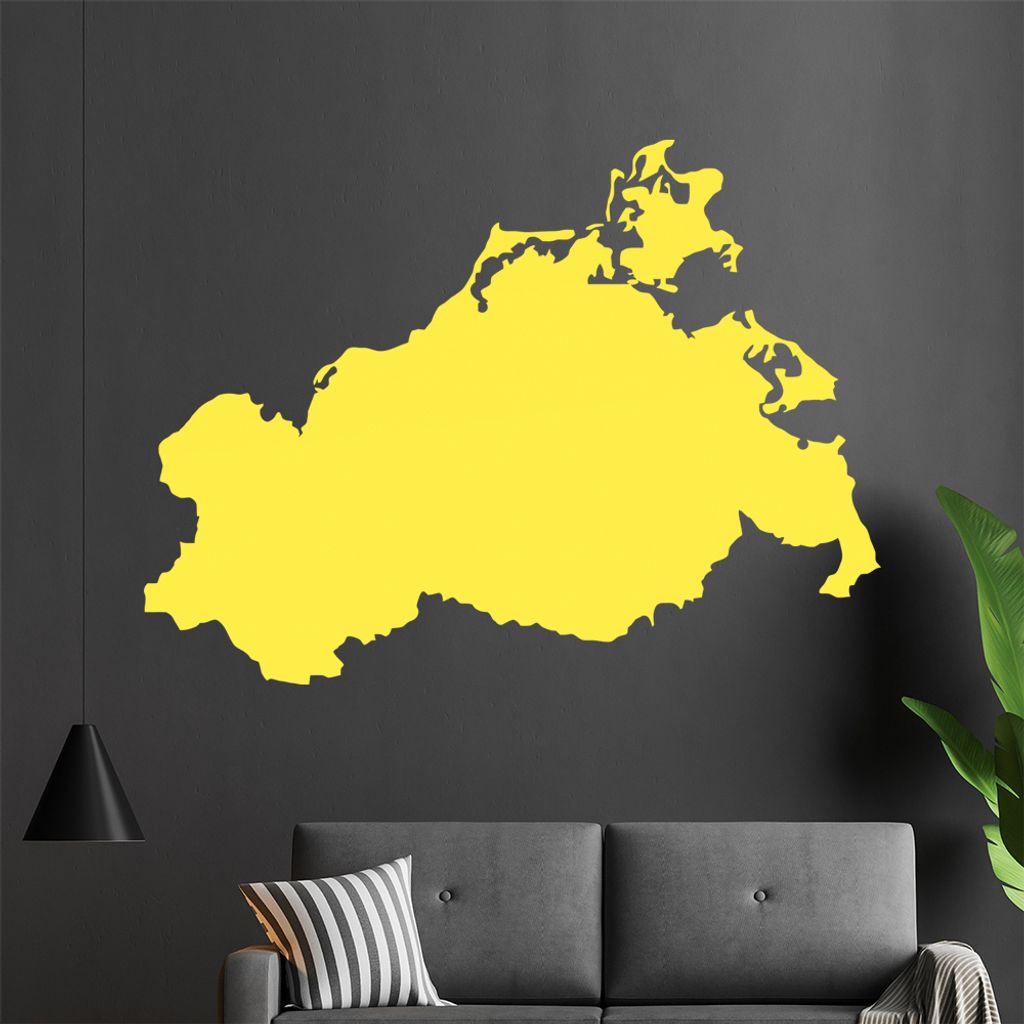 KIWISTAR Bundesland Mecklenburg-Vorpommern - Schwerin Rügen Wandtattoo in 6 Größen - Wandaufkleber Wall Sticker - Dekoration, Küche, Wohnzimmer...