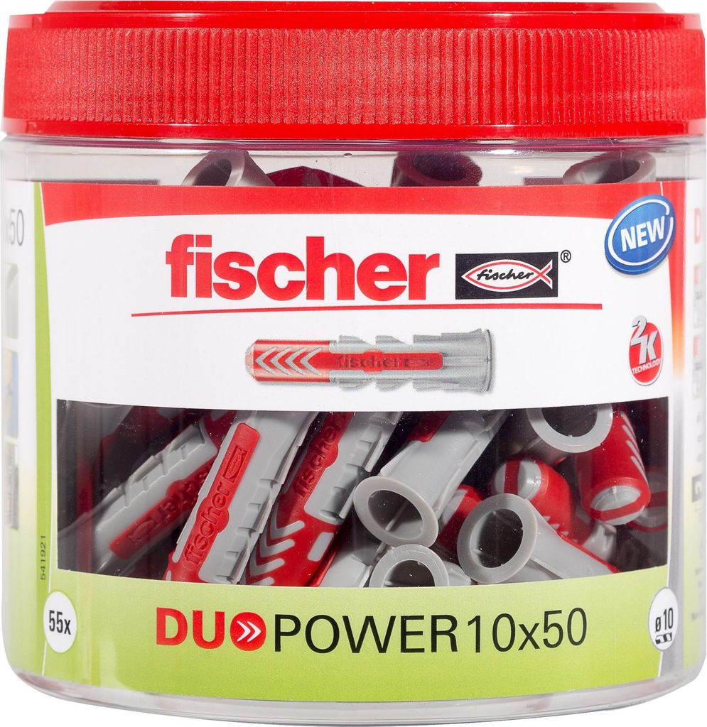 Fischer Dübel DuoPower 10.0 x 50 mm - 55 Stück