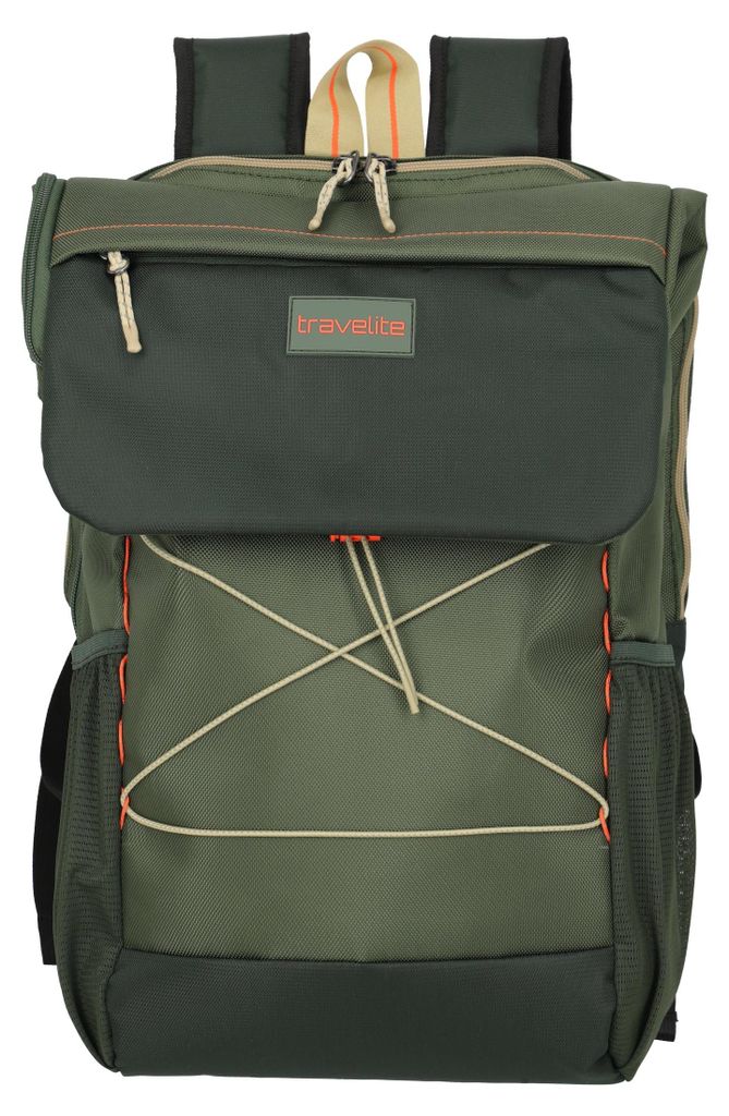 travelite Freizeitrucksack Rucksack mit Laptopfach Color Craze Backpack 24L Oliv dunkelgrün