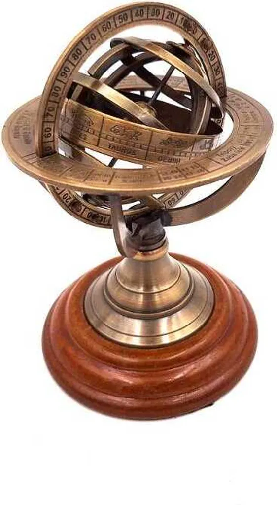 Décoration vintage : Astrolabe Madrid en laiton NI351 pour intérieur chic