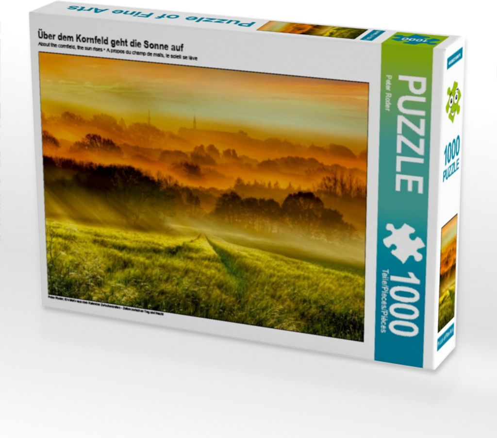 Calvendo Über dem Kornfeld geht die Sonne auf 1000 Teile Puzzle quer 640x480mm, Roder Peter; 7287521