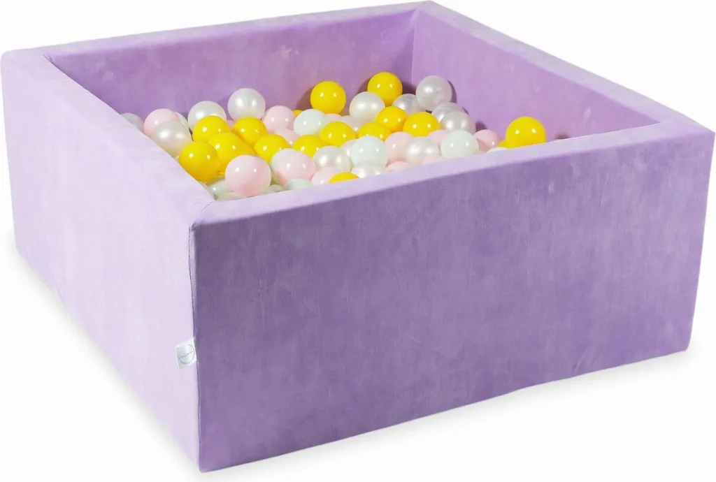 Piscine à balles 400 balles incluses Velvet Soft Purple format 90x90x40