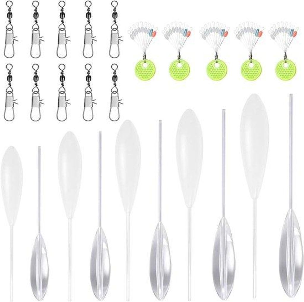 Angelset 25-teilig, Sink- und Schwimmgewichte, 6-15g