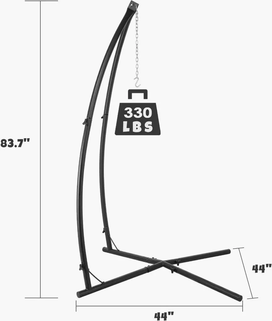 Support Chaise Suspendue sans Perçage - Structure Acier Stable - 4