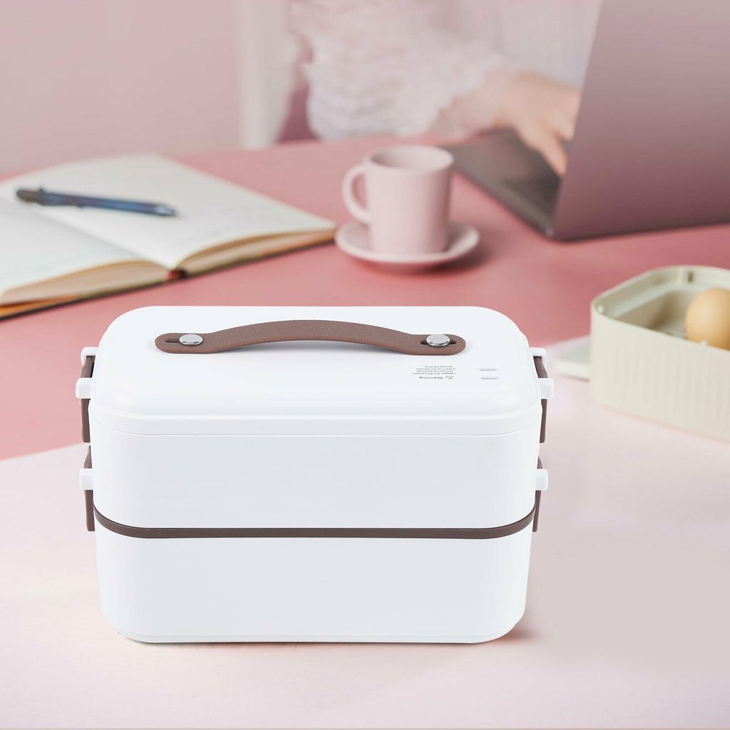 Edelstahl Elektrische Heizung Brotdose Mittagessen beheizte Lunchbox Essenwärmer
